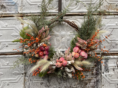 Holiday Wreath: Grapevine Base Designer's Choice - Sunny Meadows Flower Farm