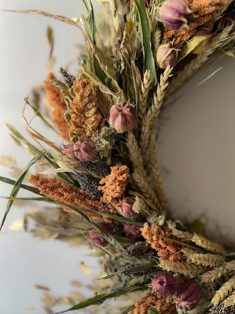 Dried Wreath-King Harvest - Sunny Meadows Flower Farm