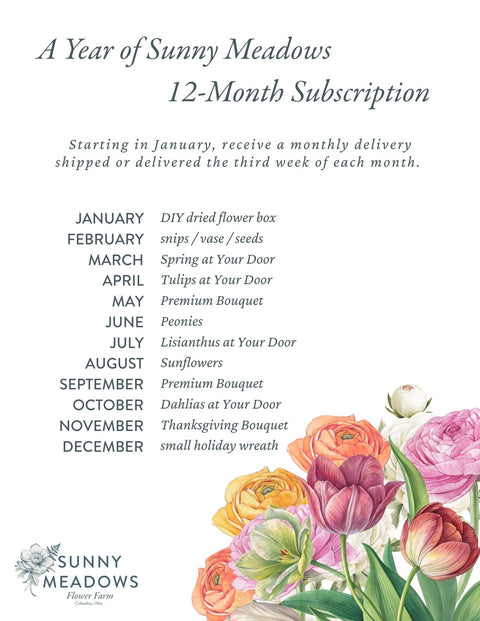 A Year of Sunny Meadows Monthly Subscription