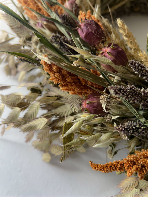 Dried Wreath-King Harvest - Sunny Meadows Flower Farm