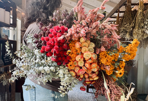 Dried Flowers Box Lot-Autumnal Tones