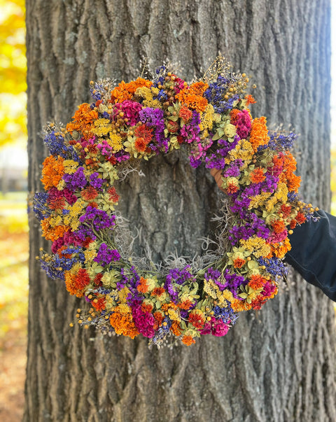 Dried Wreath-Crayon Box - Sunny Meadows Flower Farm