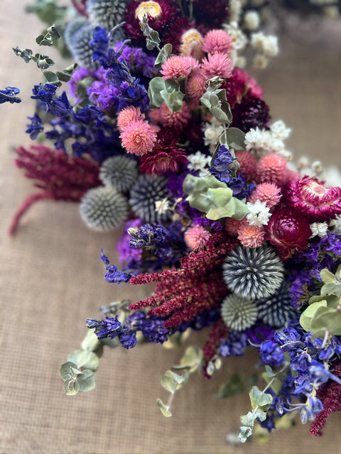 Dried Wreath-Raspberry Beret