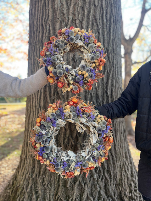 Dried Wreath-Island Sunset - Sunny Meadows Flower Farm