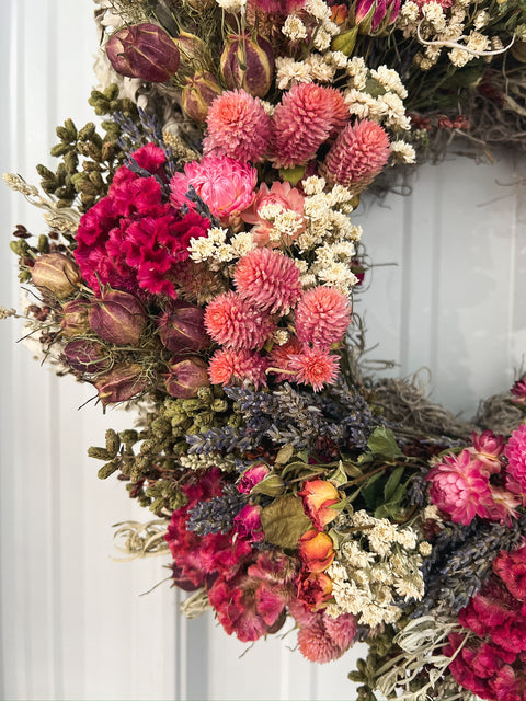 Dried Wreath- Everlasting Valentine