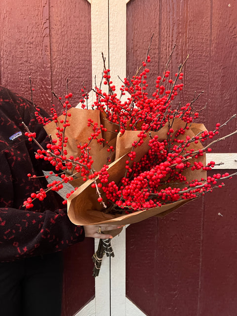 Holiday Winterberry Bunch - Sunny Meadows Flower Farm