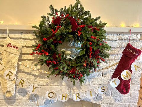 Holiday Wreath:Berry Festive - Sunny Meadows Flower Farm