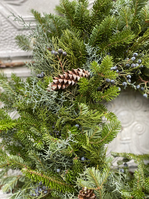 Holiday Wreath: Blue Christmas - Sunny Meadows Flower Farm