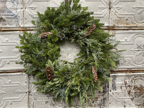 Holiday Wreath: Blue Christmas - Sunny Meadows Flower Farm