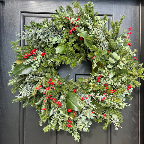 Holiday Wreath: Merry & Bright - Sunny Meadows Flower Farm