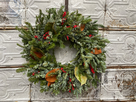 Holiday Wreath: Merry & Bright - Sunny Meadows Flower Farm