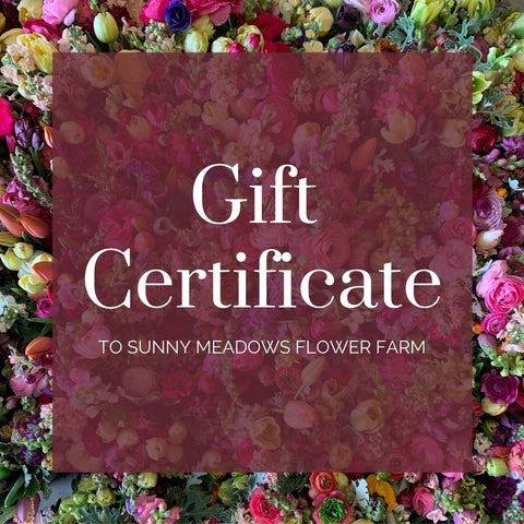 Gift Certificate - Digital - Sunny Meadows Flower Farm