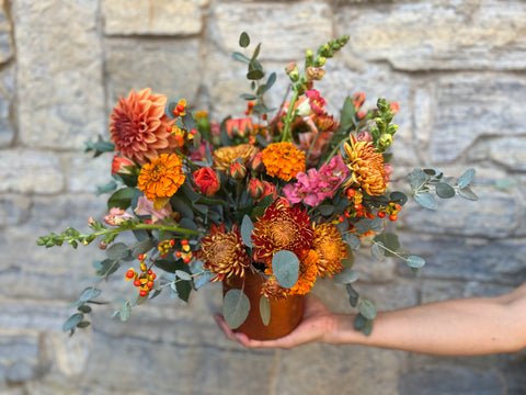 Thanksgiving Vase Arrangement - Sunny Meadows Flower Farm