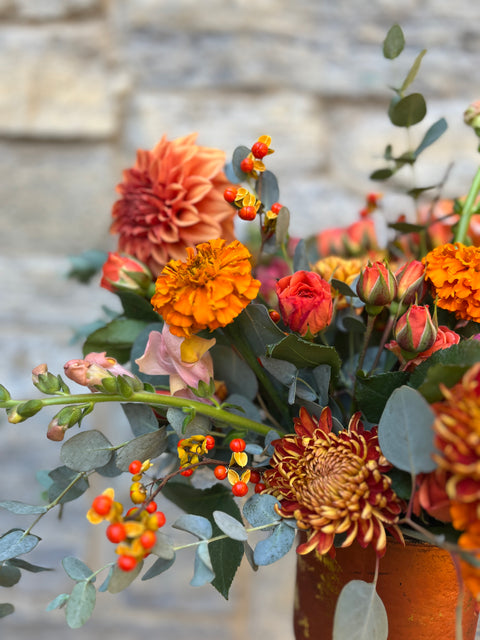 Thanksgiving Vase Arrangement - Sunny Meadows Flower Farm